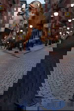 strapless navy mermaid dress 48512