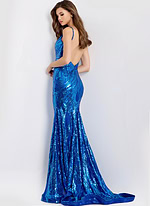 backless embellished dress 48518