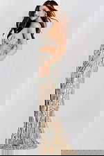 Shimmering one shoulder evening dress