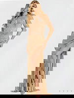 embellished high slit dress 48531