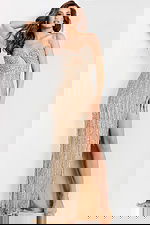 front of nude cut out dress 48548