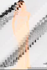 nude beaded dress 48548-nude