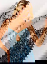 v neckline dress with keyhole 48552