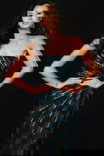 zoom image of strapless beaded dress 48561