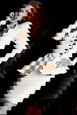 Peplum Jacket Dress With Asymmetrical Buttons