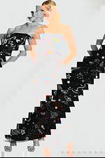 strapless embellished contemporary dress 48571