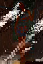 Embellished halter two piece mini dress with geometric mosaic design