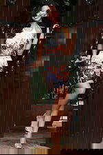 Jovani 48597 ivory halter neck two piece short dress with multicolor mosaic tile beaded floral pattern in coral, blue, gold, and navy tones