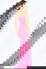 back of strapless beaded dress 48620