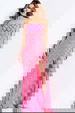 Glamorous fitted gown with radiant bead detailing