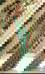 Rose Gold Sequin Prom Dress With Slit 48635 - Image 4