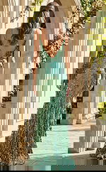 Rose Gold Sequin Prom Dress With Slit 48635 - Image 6