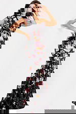 mermaid floral one shoulder dress 48638