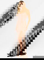 fitted high slit dress 48651