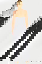 back view of strapless black jumpsuit 48659