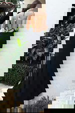 backless mermaid black dress 48663