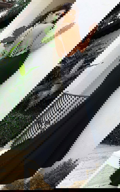 sexy backless black mermaid dress 48663