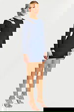 fitted bodice long sleeve mini dress 48665