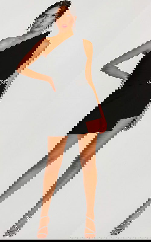 black fitted contemporary dress 48667