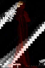 pink evening dress with bow details on the shoulder 48677