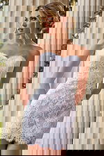 strapless fitted lace dress 48689