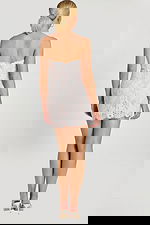 fitted bodice mini lace dress 48689