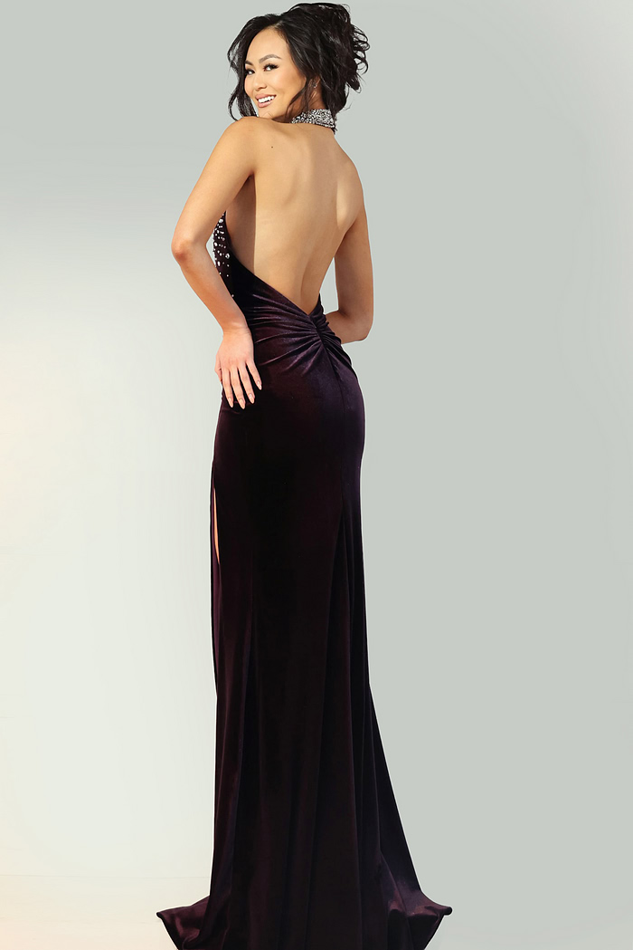 Backless Velvet Dress Velvet Mock Neck Backless Dress Lulus Va Va Voom  Velvet Backless