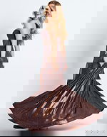 Metallic Gown with Rhinestone Accents and Slit 48971 - Image 12