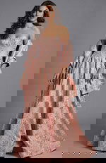 Strapless Ball Gown With Textured Metallic Pattern 49001