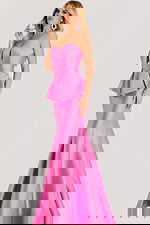 pink peplum mermaid dress 49071