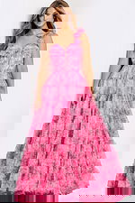 Elegant one shoulder pink prom dress