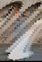 mermaid dress with back train 49077