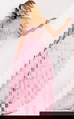 Glamorous beaded bustier prom gown