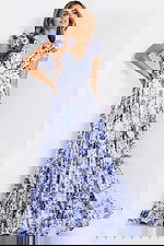 v neckline floral dress 49143