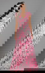 pink multi cut out dress 49143