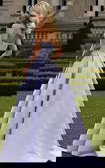 back of a line lilac dress 49196