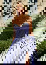 lilac a line dress with bow detail 49196