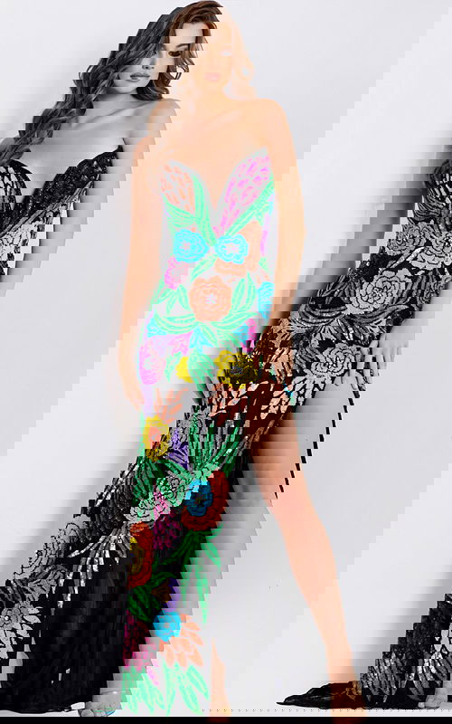 plunging v neckline dess 49234