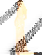 gold dress with back train 49242