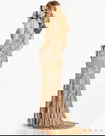 gold v back dress 49242