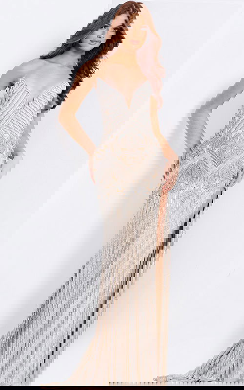 v neckline beaded dress 49248