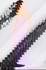 back of strapless purple dress 49270