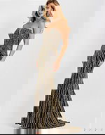 Strapless Beaded Gown with Plunging Neckline 49290 - Image 7