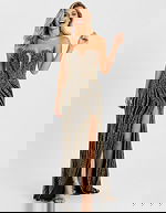 Strapless Beaded Gown with Plunging Neckline 49290 - Image 9