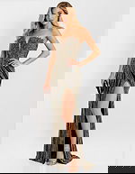 Strapless Beaded Gown with Plunging Neckline 49290 - Image 10