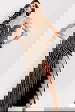 black beaded dress 49290