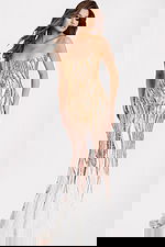 Glamorous beaded sequin formal gown