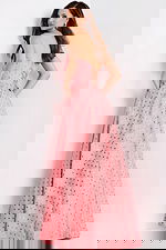 Strapless Sweetheart dress with Bow Accent and Lace-Up Back 49340