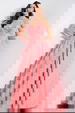 Strapless Polka Dot Ball Gown 49340