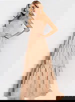 Strapless Tiered Ball Gown with Polka Dot Detail 49341 - Image 9